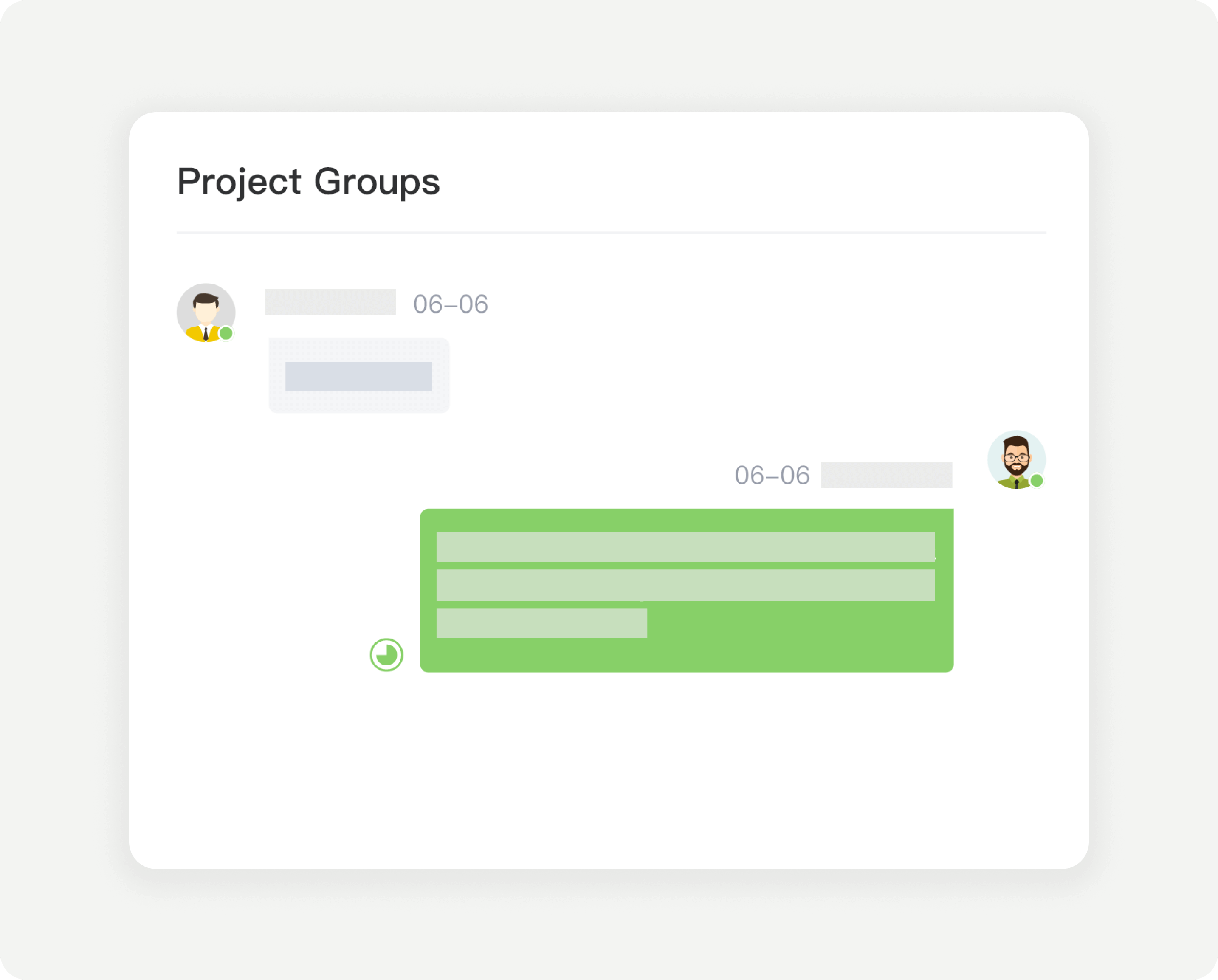 Instant messaging and sharing based on work scenarios for better team communication.